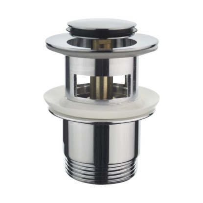 Korek klik-klak do umywalki wewnętrzny z przelewem chrom