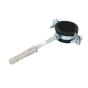 Obejma rurowa z kołkiem do mocowania, idealna do Obejmy do rur wbijane.