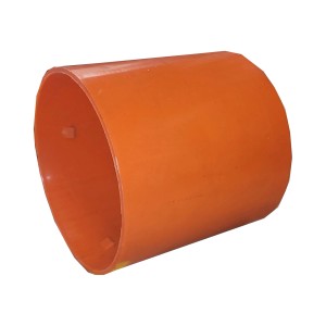 Pomarańczowa rura t.b.t. do zastosowań podziemnych.