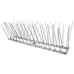 t.b.t. Metalowe kolce przeciw ptakom do rynien dachowych.