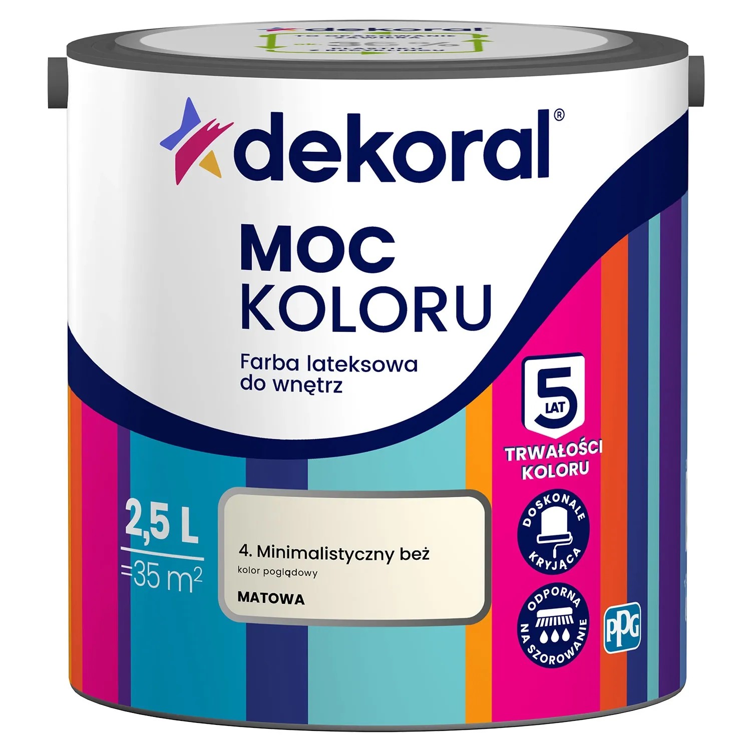 Farba Dekoral Moc Koloru minimalistyczny beż 2,5 l