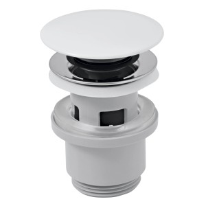 t.b.t. Syfon umywalkowy w kolorze białym i chromowanym.