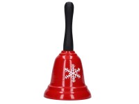 Dzwonek Mikołaja metalowy 8x14,5 cm czerwony