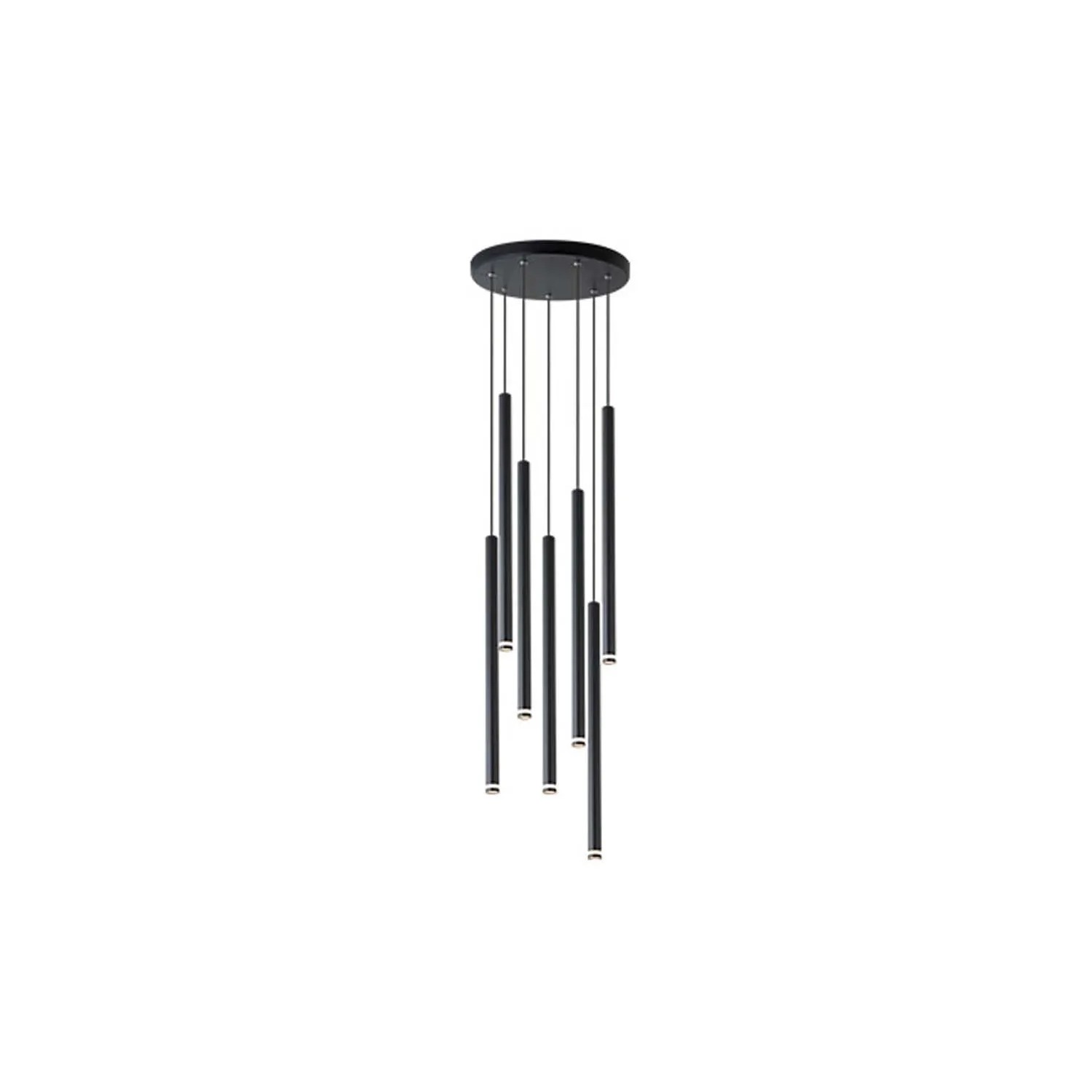DPM Lampa wisząca PIERO 7xG9 35W czarna okrągła