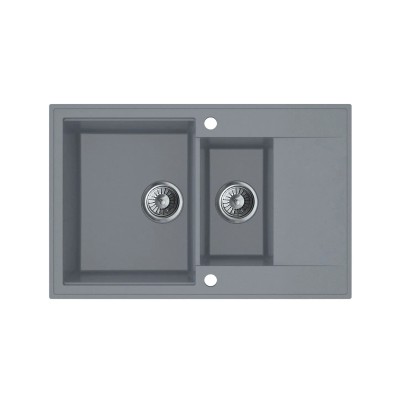 Miló Zlewozmywak Bello 1,5-kom. z ociekaczem szary 78 x 50 cm