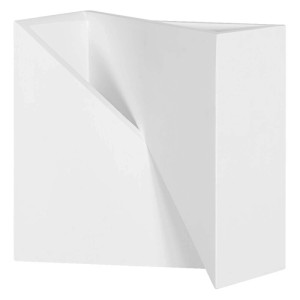 Biała inteligentna lampa ścienna LED Osram Decor Swan z gipsu do malowania, kwadratowa, geometryczny design.