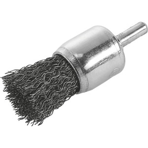 LUX Stalowa szczotka trzpieniowa, Ø 25 mm, do wiertarek. Idealna do usuwania rdzy i czyszczenia.