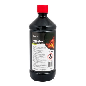 Butelka rozpałki do grilla Dancoal, 1 litr, do grilla i kominka.