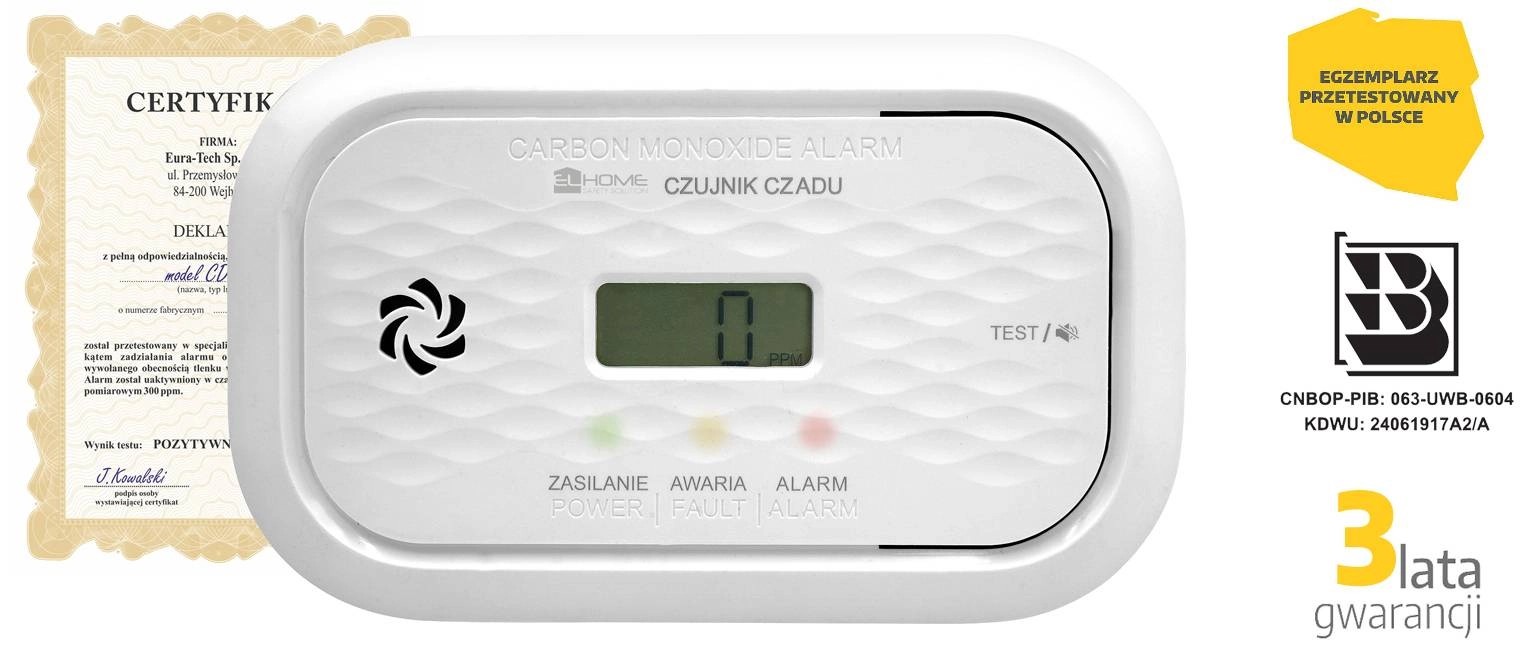 Czujnik czadu bateryjny CD-18A2v355 kupuj w OBI