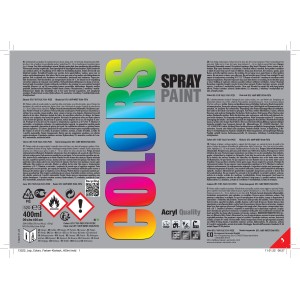 t.b.t. specjalny spray z wielokolorowym napisem "COLORS".