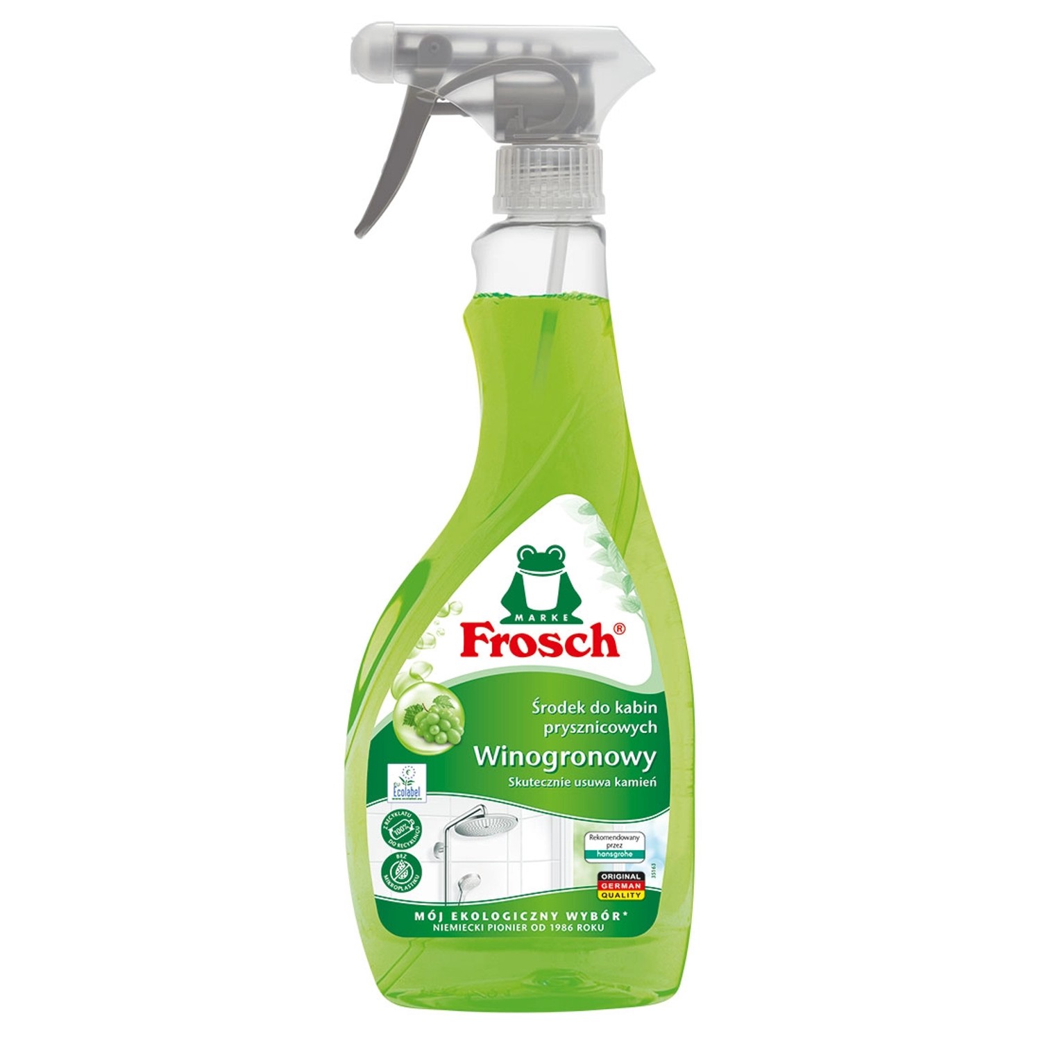 Фото - Засіб для ванн і туалету Frosch Płyn do mycia kabin prysznicowych winogronowy 500 ml 