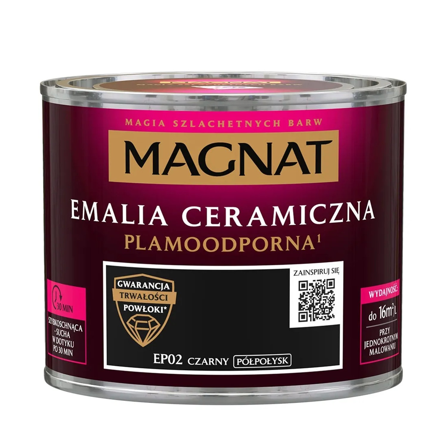 Magnat Emalia Ceramiczna czarny półpołysk 0,5L
