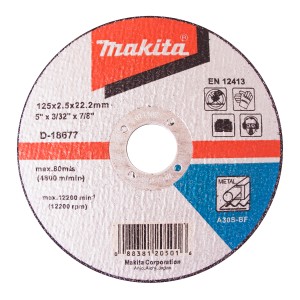 Tarcza tnąca Makita 125 mm do szlifierek kątowych, akcesorium do obróbki metalu.