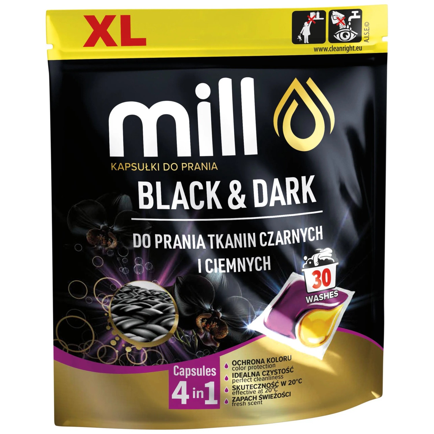 Kapsułki do prania Mill Black&Dark 30 szt.