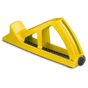 Żółty strug Stanley Surform, 255 mm, z tworzywa sztucznego. Idealny do drewna, plastiku i innych.