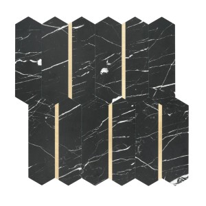 Mozaika ścienna samoprzylepna płytka Czarny Marmur 27x27