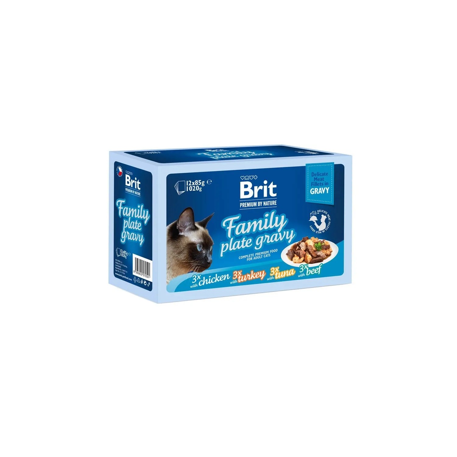 Brit Premium by Nature Pouch Gravy Fillet Family Mokra karma dla kotów 12x85 g