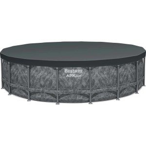 Przykryty okrągły basen ze stalowym stelażem Bestway.