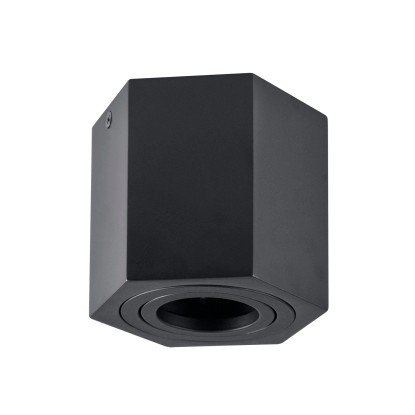 Goldlux Oprawa natynkowa HEXAGON czarna 1xGU10 regulowana