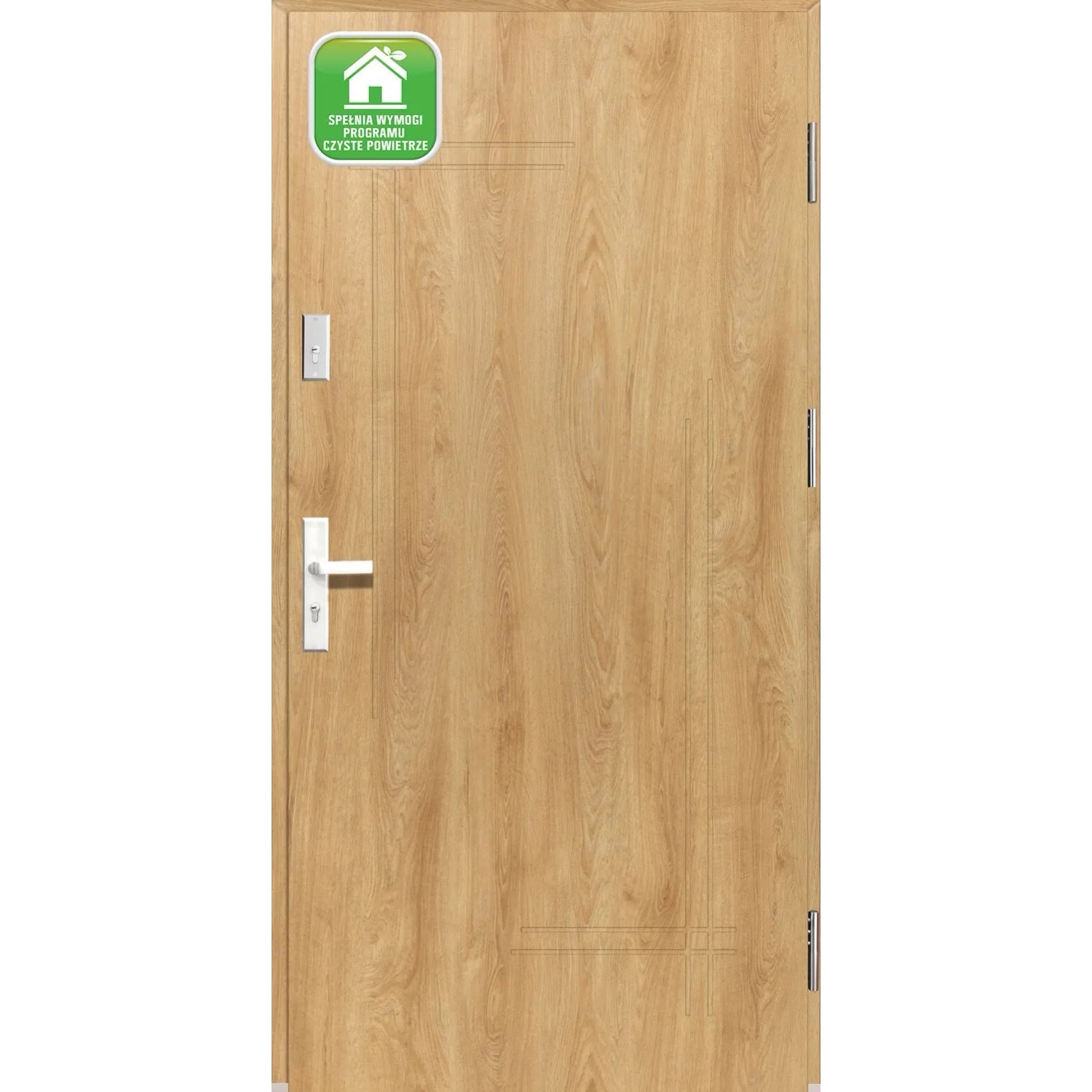 Splendoor Drzwi zewnętrzne Hash Dąb Natura 90P otwierane na zewn. 103x208
