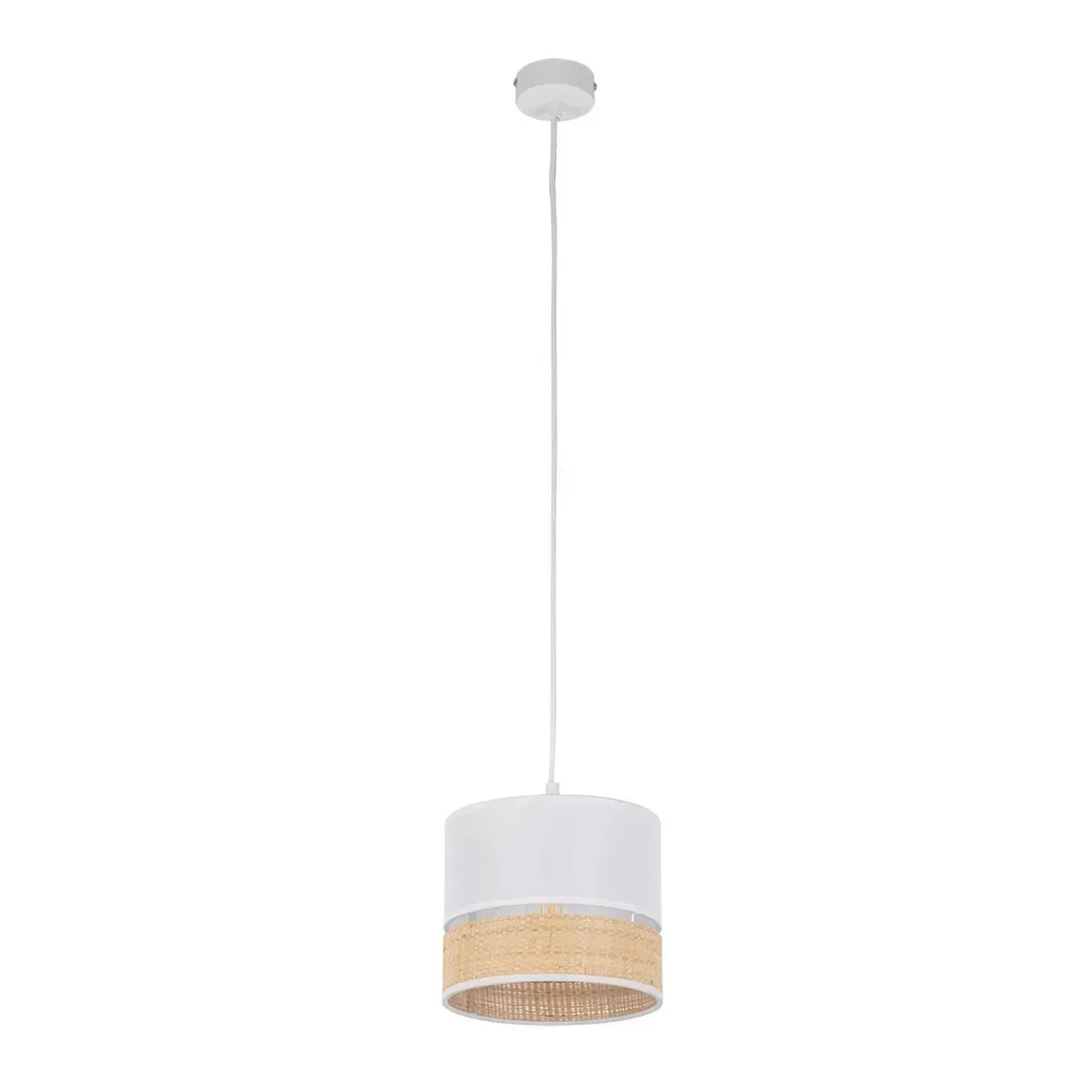 TK LIGHTING Lampa wisząca PAGLIA WHITE śr. 20 cm 1xE27 60W