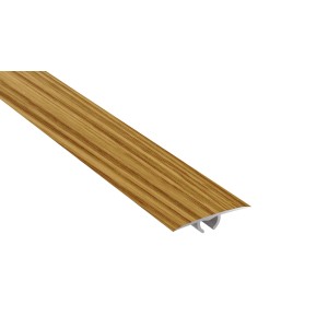Profil przejściowy t.b.t. w wyglądzie drewna, idealny do laminatu i parkietu. Listwa podłogowa do czystych przejść.