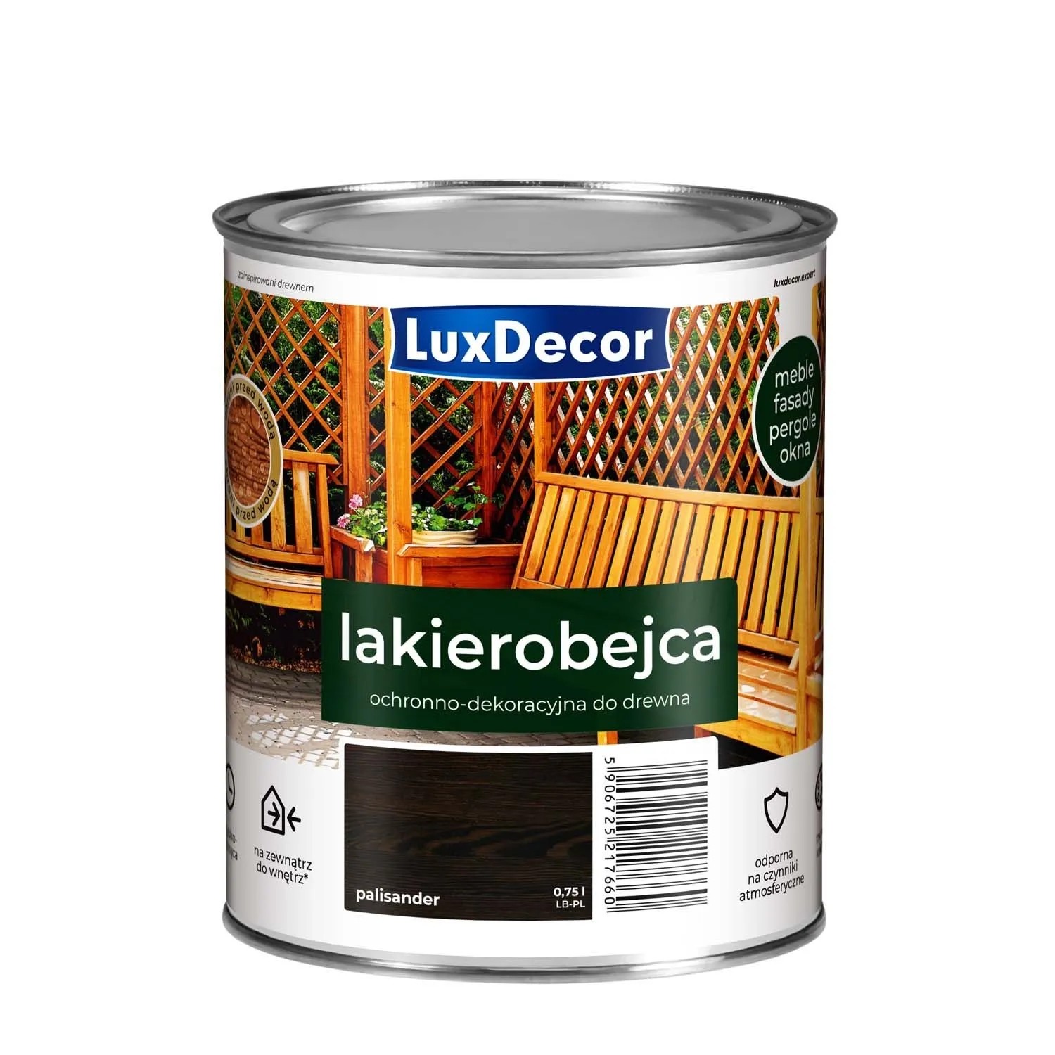 LuxDecor Lakierobejca do drewna palisander 750 ml