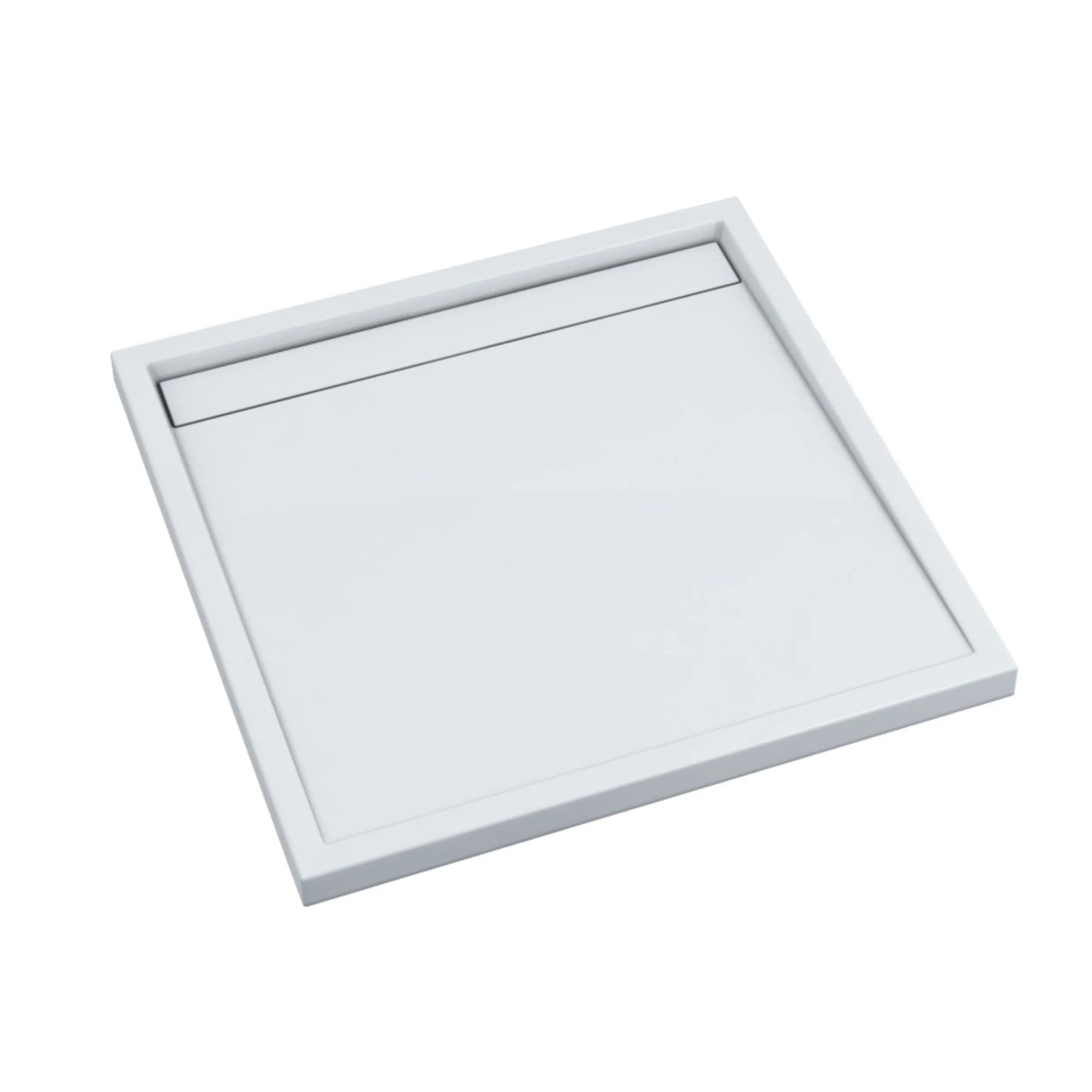 Brodzik kwadratowy Schedpol Nova 90x90x5 cm biały gładki biała maskownica