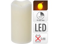 Świeca led z timerem bez baterii Krem L 7x13cm Świeca led z timerem bez baterii Krem L 7x13cm