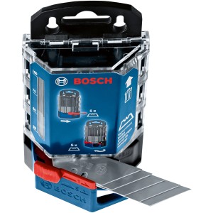 Noże trapezowe Bosch Professional w podajniku, 50 sztuk. Ostrza wymienne do noży.
