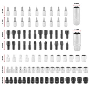 Einhell Zestaw narzędzi samochodowych w walizce E-CASE - 121 cz.