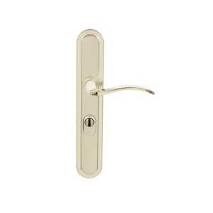 Srebrny zestaw klamek do drzwi wewnętrznych