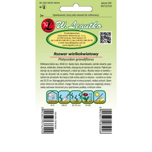 Opakowanie nasion rozwaru wielkokwiatowego (Platycodon grandiflorus).