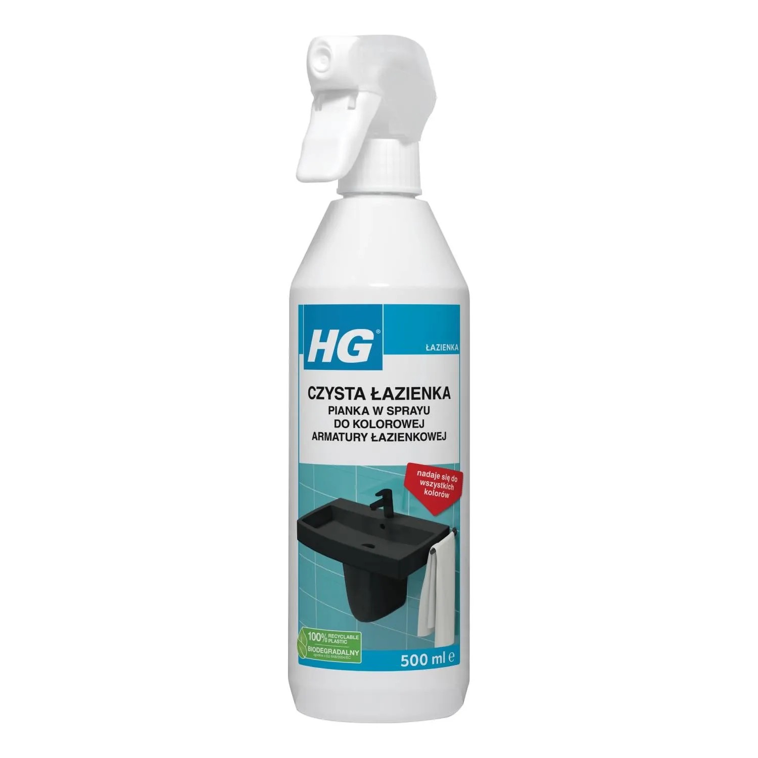 HG Pianka w sprayu do kolorowej armatury łazienkowej 500 ml