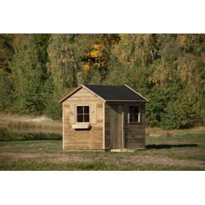 Drewniany domek do zabawy dla dzieci w ogrodzie. Kategoria: Domki.