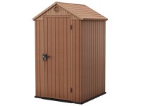 Domek ogrodowy Darwin 4 x 4 brązowy - 126 x 117 cm, wys. 205 cm