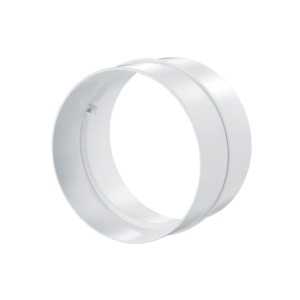 Biały łącznik kanałów do systemów wentylacyjnych, kategoria kanały i akcesoria.