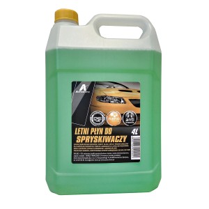 4L kanister zielonego letniego płynu do spryskiwaczy do pielęgnacji samochodu.