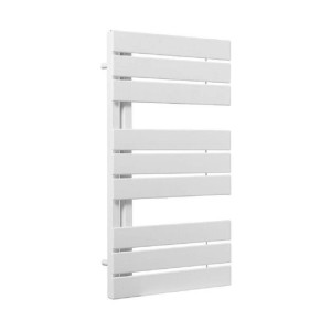 Biały grzejnik t.b.t. do łazienki.