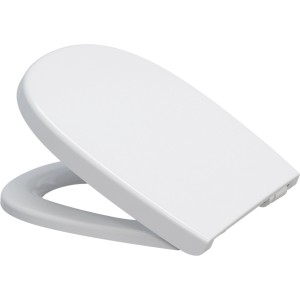 Biała deska sedesowa Arteco z funkcją wolnego opadania, wykonana z duroplastu, zdejmowana.