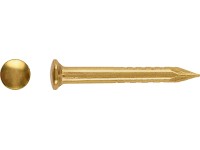 LUX-TOOLS Gwoździe z łbem okrągłym Ø 0,8 mm x 11 mm mosiądz 200 szt