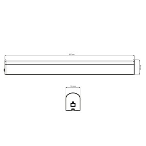 Goldlux Kinkiet LED ALEX 15W 4000K 1720lm IP44 szer. 60 cm chrom