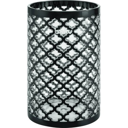 Baliv Kubek łazienkowy transparentny z czarnym wzorem