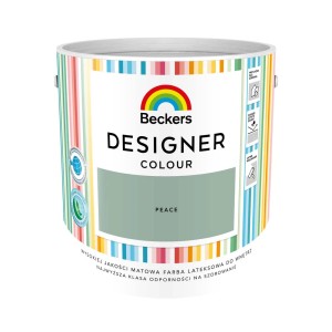 Puszka z farbą Beckers Designer Colour, odcień Peace, do ścian wewnętrznych.
