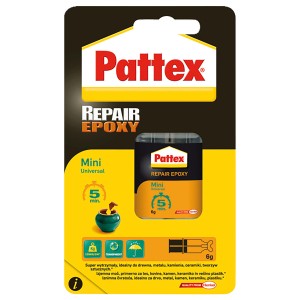Pattex Repair Epoxy Mini Universal klej, 6g, do szybkich napraw wewnątrz i na zewnątrz.