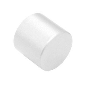 Biała, cylindryczna końcówka do karniszy.