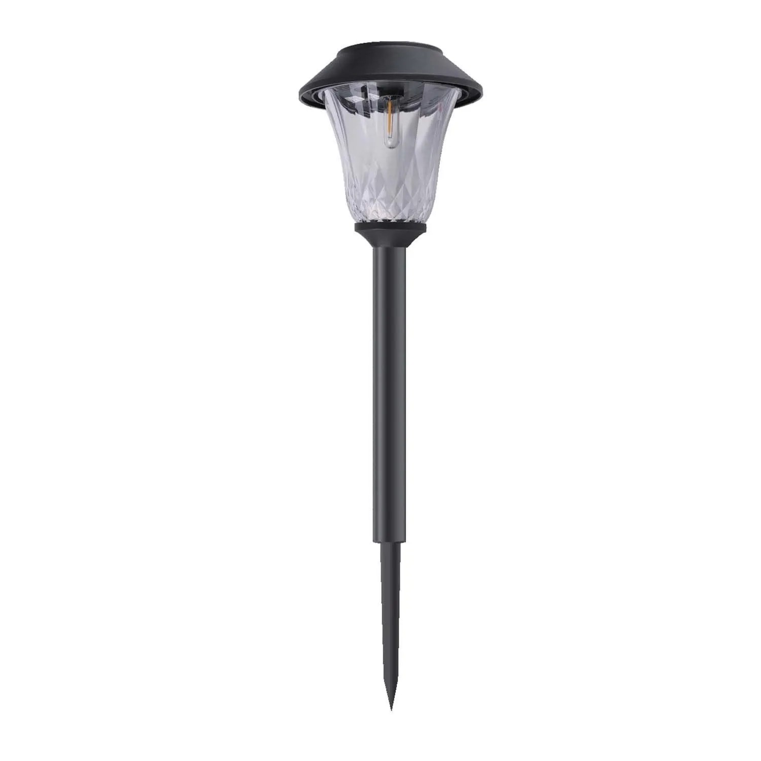 Düwi Lampa solarna LONDON LED ze szpicem 10lm IP65 wys. 41 cm czarna