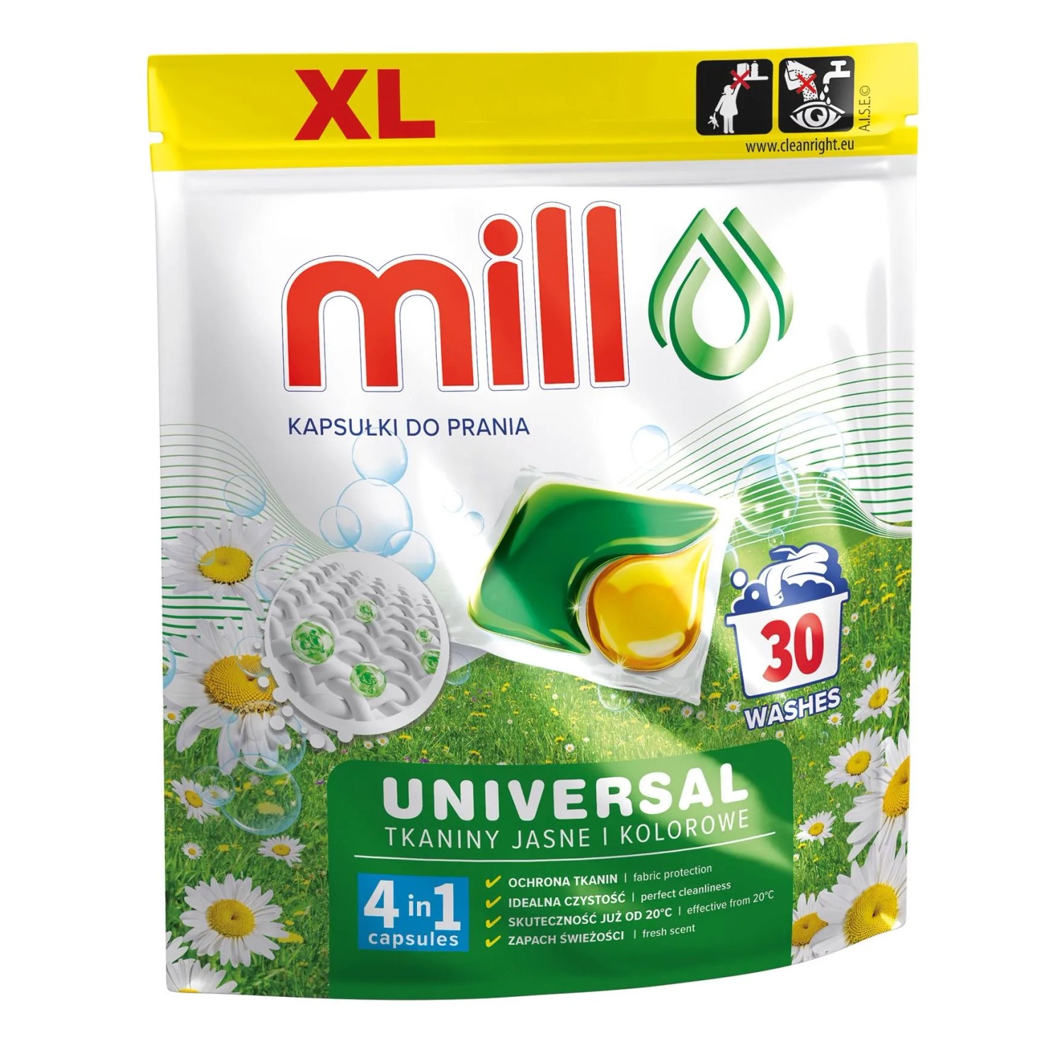 Kapsułki do prania Mill uniwersalne 30 szt.