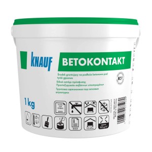 Knauf Betokontakt środek do gruntowania, 1 kg wiadro na podłoża betonowe.