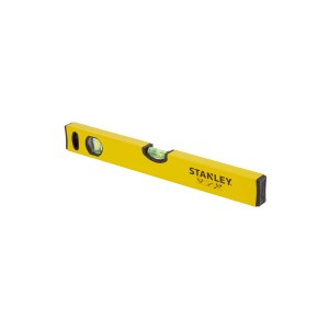 Żółta poziomica Stanley do precyzyjnych pomiarów.